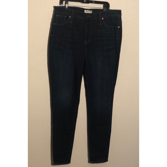 Madewell Denim - Madewell Jeans Womens 35T Blue  Tall Curvy High Rise Skinny Dark Wash‎ Stretch